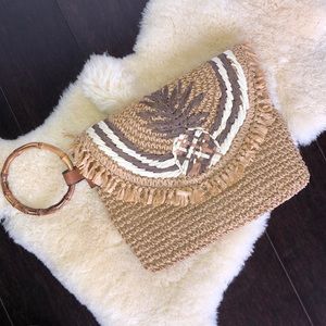 HP🎉Tommy Bahama Raffia Pineapple Clutch